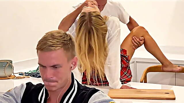 Is Cheating Her Cuckold Boyfriend behind His Back