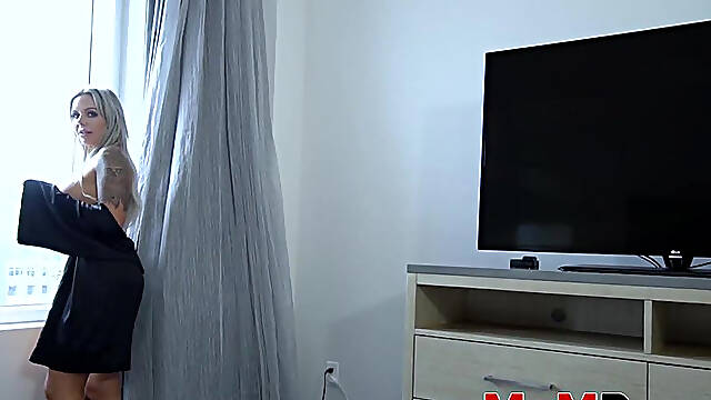 MOM PERV - Busty blonde stepmom Nina Elle desires stepsons BBC