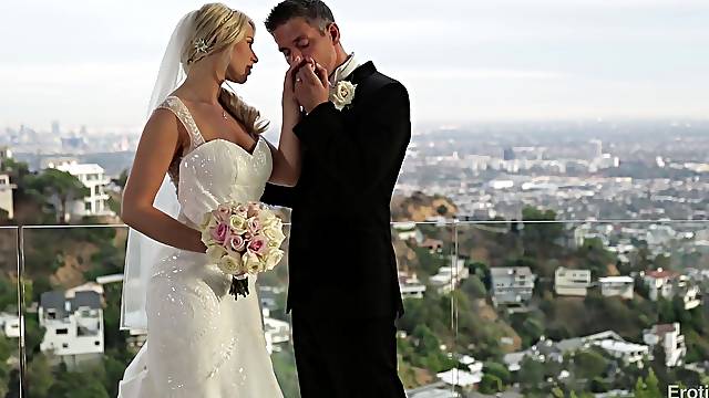 Out of this world hard sex on her wedding day