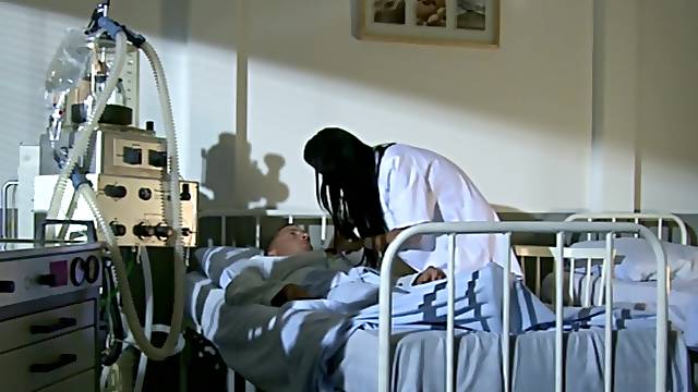 This busty brunette leaves the patient to fuck her merciless