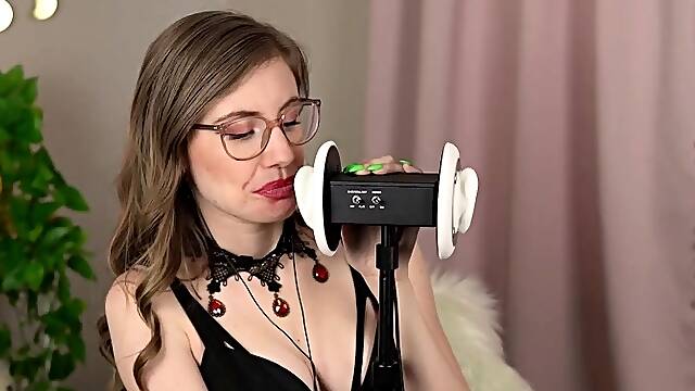 Emma Ruby Vampire Ear Licking
