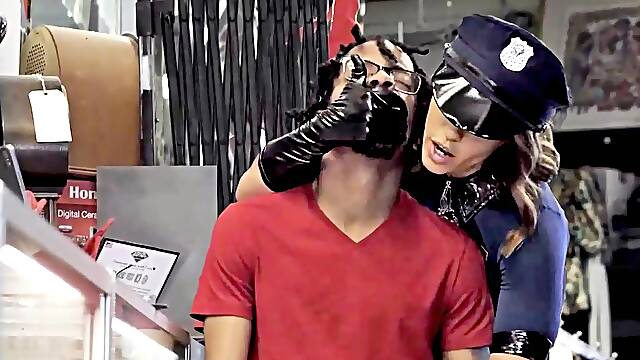 Camsoda Pawn shop police slut