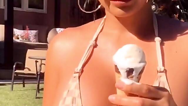 Great Big Boobs On Masturbating Redhead