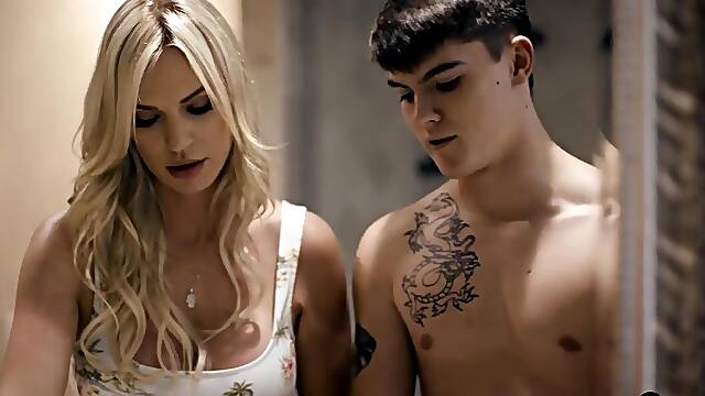 Busty stepmother Rachel Cavalli took cozy with her stepson