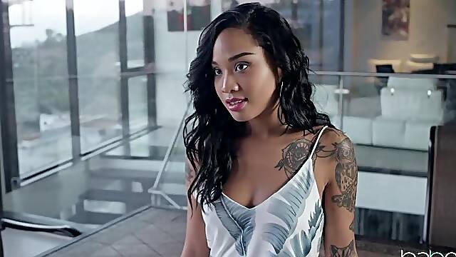 Tattoed vixen Honey Gold is lusty for some hard cock