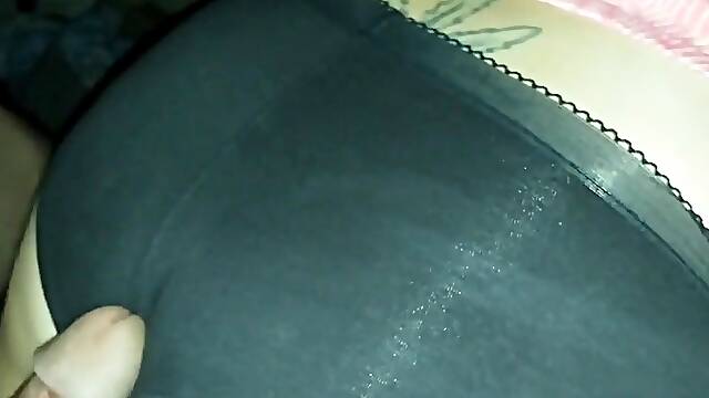 Quick panty assjob