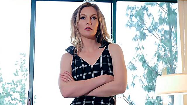 Great-looking angel with small tits Mona Wales opens her little hole