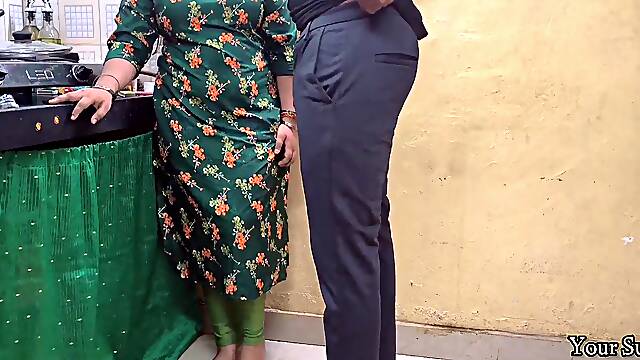 Caught my saali jerking off to porn in the kitchen