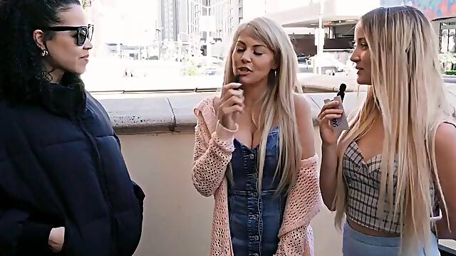 Lesbian Teens Pick Up Superb Milf On The Street 18+
