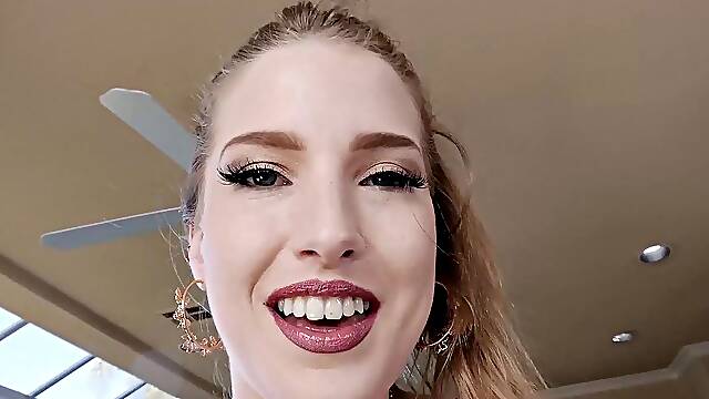 Slutty Cherry Kiss Bounces Ass Cowgirl on Big-Cock POV
