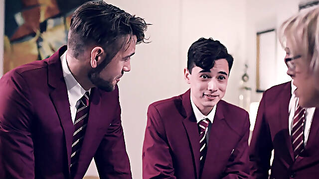 Classmates gangbang their mature teacher Dee Williams