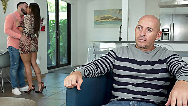 Latina MILF Carmela Clutch cheats on husband with stepson