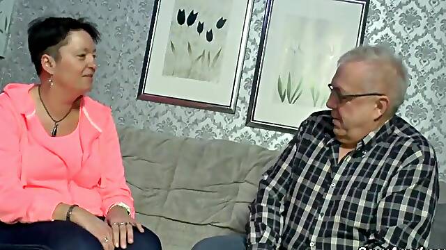 A stunning German amateur mature wife Nicole S in her late fourties and her older husband Willi enjoying in pussy play and blowjob and hardcore sex