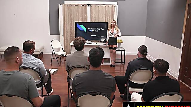 ACCIDENTAL GANGBANG - Hot Sex Trainer Gets Gangbanged And Face Covered In Cum - Danny Mountain