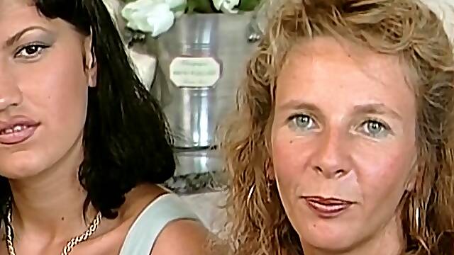 Pretty German babe shares dick with hot blonde MILF