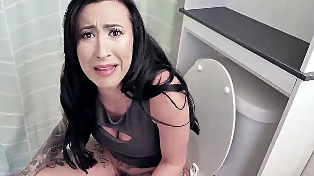 Insane MILF stepmom wants a cum of her young stepson