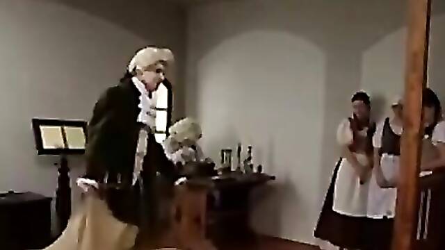 Brunette teen gets caning of her butt