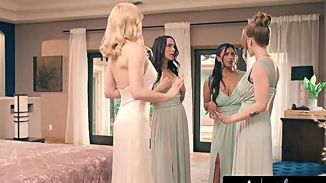Horny Bridesmaids Gangbang Hot Bride