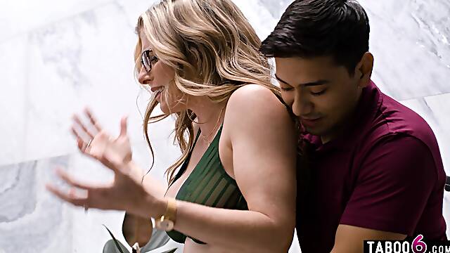 Busty MILF stepmom Cory Chase didnt need a plumber at all