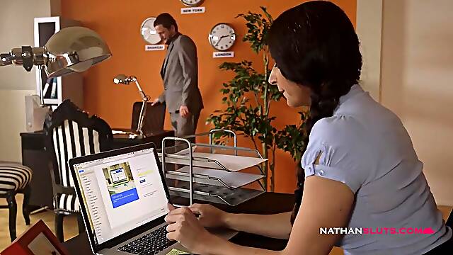 Hot Busty Milf Secretary Martina Gold Takes On Her Boss Big Dick Up Her Gaping Asshole