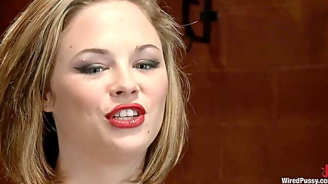 Katie Kox In Pussy Gets Her Big Tits Bound, Clamped, And Shocked