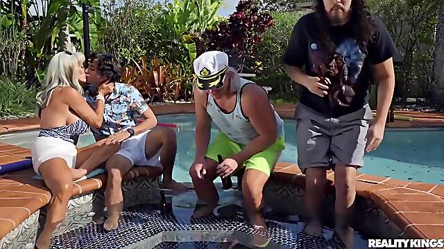 Sally D&amp;#039;angelo, Ricky Spanish And Peter Green - Perverted Old Woman With Fake Boobs Fucks Ricky By T