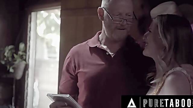 PURE TABOO Syren De Mer Tricks Her Stepson`s GF Nikki Sweet Into A 3-Way For Pervy Husband To Record