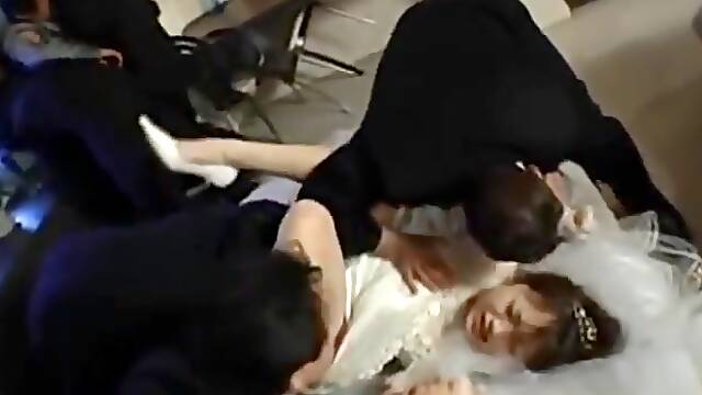 Asian bride gets hardcore group fucking part2