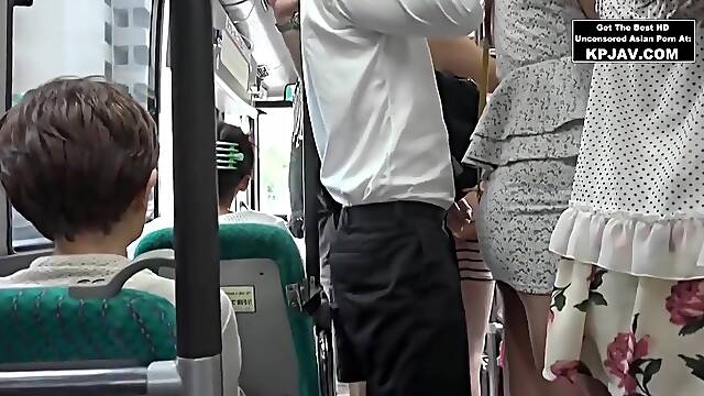 Hot Asian Babe On The Bus