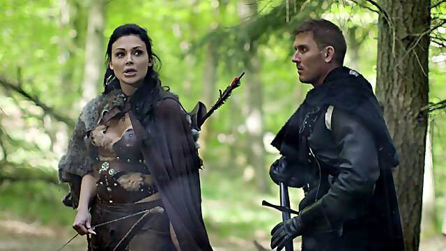 Bitches get their pussies slammed out into the woods in a pretty severe threesome