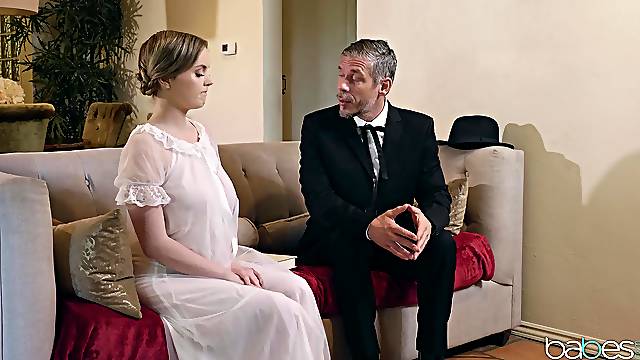 Bride to be gets her father in law to fuck her pussy right