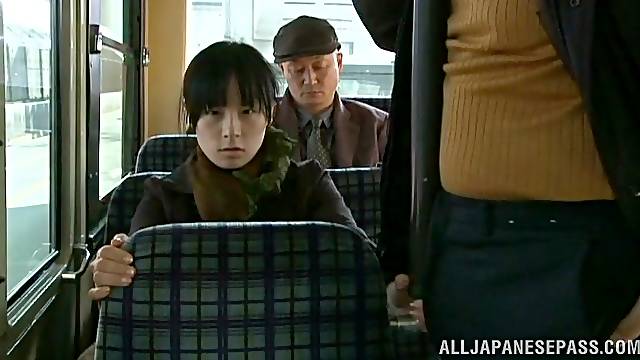 Japanese Babe Enjoys Blowing A Horny Guy She Met On The Bus