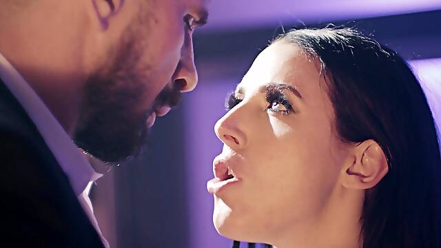 Manuel Ferrara shares a stunning group of women with his huge cock in an intense scene.