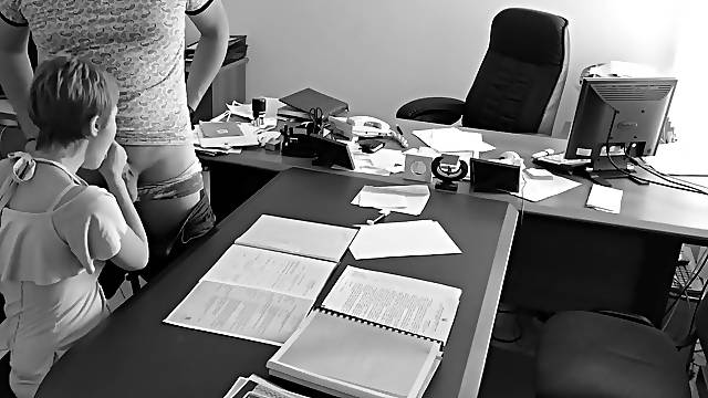 Boss Screws my Wife at the Office on Hidden Livecam. this Secretary is Real Doxy