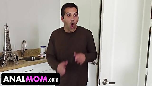 AnalMom - Marvelous Domme Mckenzie Lee Lets Her Spouse Screw Her Constricted Anus For A Maid