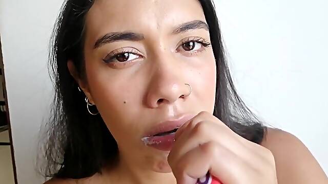 A recent toothbrushing with cum from Catalina Days
