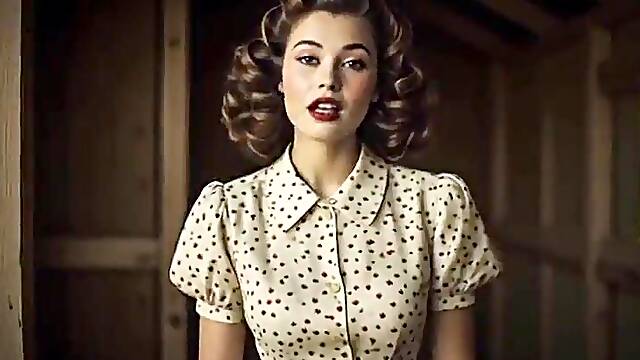1940s Housewife Dream, Banging My Neighbors Lonely Sexually excited Housewife Whilst Her Spouse Is Away At War (Vintage, Anal, Facial, Ideal Melons, Disrobe Tease) -AI Generated