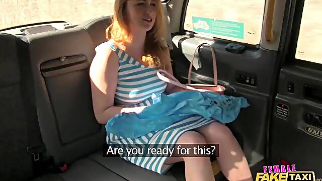 Female Fake Taxi - 2 lesbos go HARDCORE with a double ended VIBRATOR