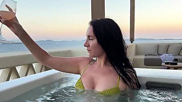 In a sexy tub with hot stepmom