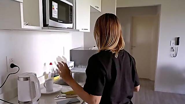 CHEATING WIFE - Her SPOUSE in DAYBED, and this babes SCREWING her ALLY on the SOFA