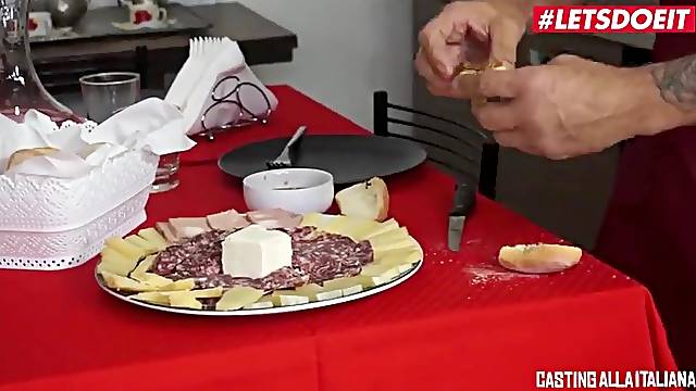 LETSDOEIT- Breasty Italian mother Id like to fuck Gets The One And The Other Holes Banged At Casting