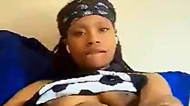 PUNK Black Masturbates w Sex toy & Cums