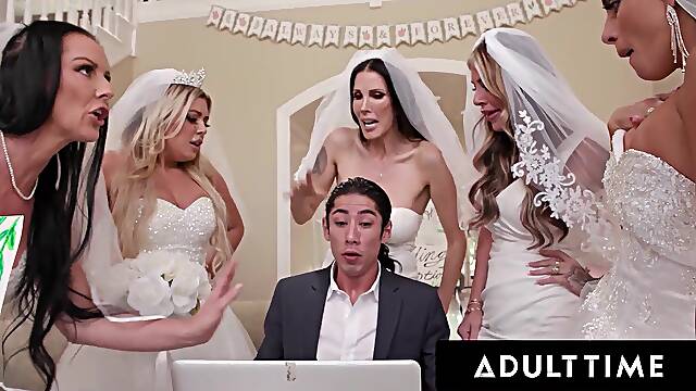 ADULT TIME - Large Titty mother Id like to fuck Brides Discipline Large Wang Wedding Planner With AVID REVERSE TEAM FUCK!