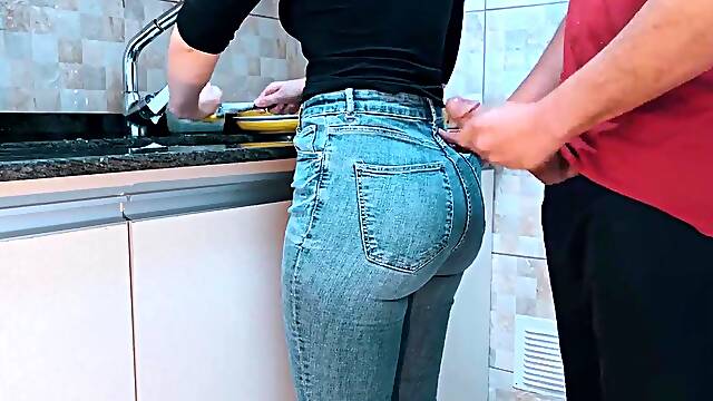 Cumming On my Maids Booty with Gym Garments whilst that babe was Washing Dishes (FREE USE COMPILATION))