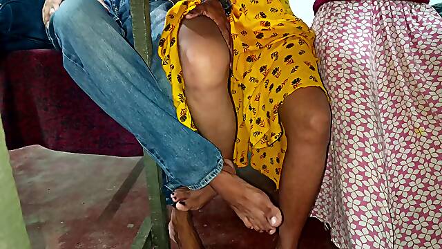 Desi schoolteacher and college girl romp India