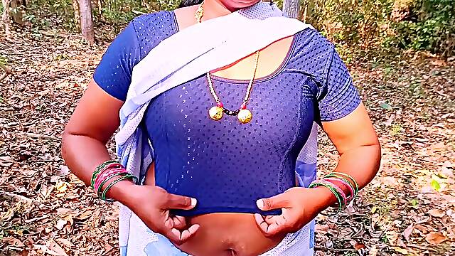 Stepmom and stepson screwing fucking in jungle .Telugu dirty talks.