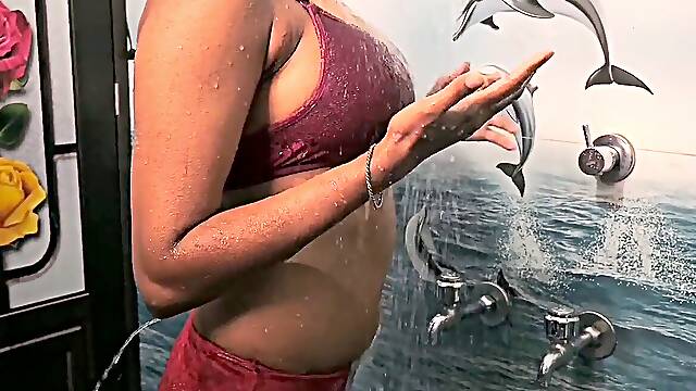 My uber-sexy Bhabi douche in shower