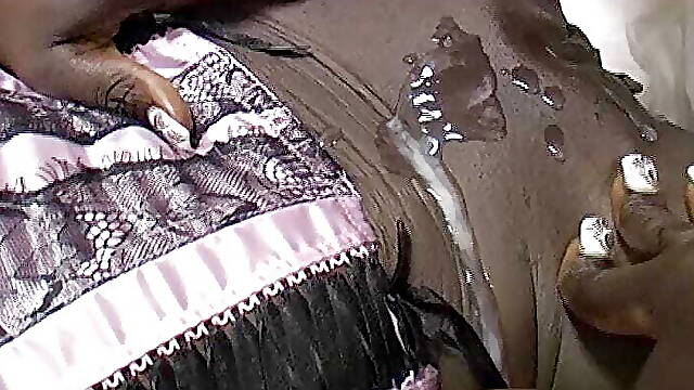 Busty German ebony gets fucked by a big white cock