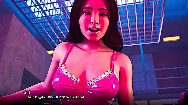 City of Broken Dreamers #28 - Strip dance - 3D game, HD porn, Hentai, 60 fps