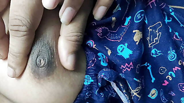 My wife Vaishu's Boobs and nipple press
